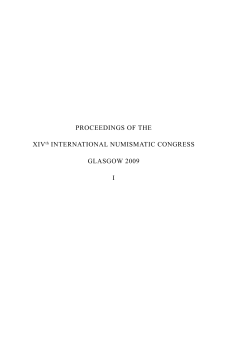 PROCEEDINGS OF THE XIVth INTERNATIONAL NUMISMATIC