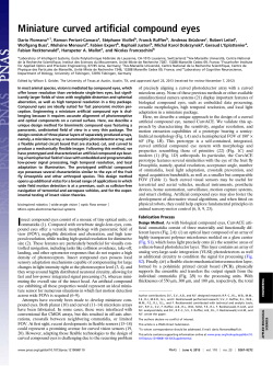 Miniature curved artificial compound eyes - Infoscience