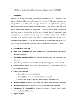 2. Mahatma Gandhi National Rural Employment Guarantee Act (MGNREGA