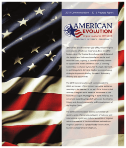 the 2019 Commemoration`s 2016 Annual Report