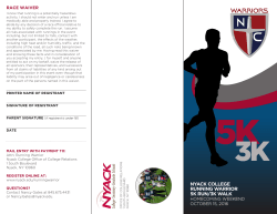 NYACK COLLEGE RUNNING WARRIOR 5K RUN/3K WALK