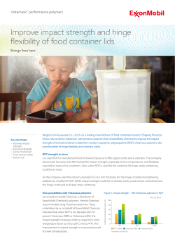 Improve impact strength and hinge flexibility of food container lids