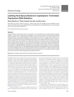 Labeling Feral Spruce Budworm (Lepidoptera: Tortricidae