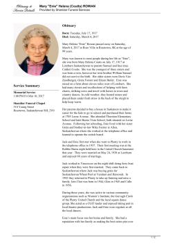 Mary "Enie" Helena (Coutts) ROWAN Guest Book