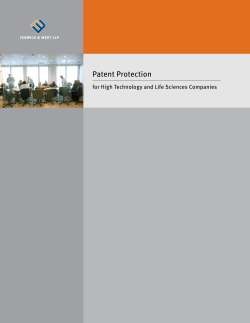 Patent Protection for High Technology and Life Sciences Companies