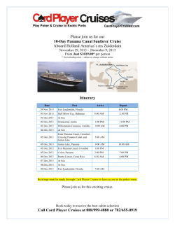 Itinerary - Card Player Cruises