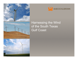 Harnessing the Wind of the South Texas Gulf Coast