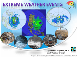 Esperanza O. Cayanan, Ph.D. Chief, Weather - Index of