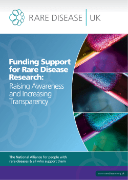Funding Support for Rare Disease Research: Raising Awareness