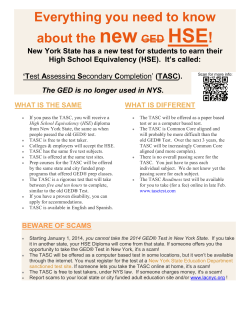 Everything you need to know about the newGED HSE!