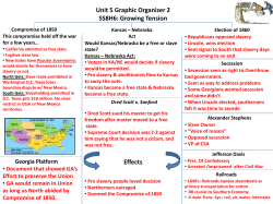 Unit 5 Graphic Organizer 2 SS8H6: Growing Tension Effects