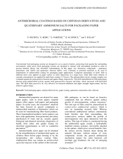 antimicrobial coatings based on chitosan derivatives and quaternary