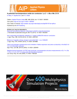 A potential low-temperature oxide-ion conductor: La 2 &minus; x Ba x Mo 2