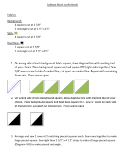 4 squares cut at 2 7/8&rdquo; 2 rectangles cut at 2 &frac12;&rdquo;
