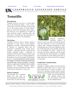 Tomatillo - University of Kentucky
