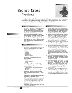 Bronze Cross - Lifesaving Society
