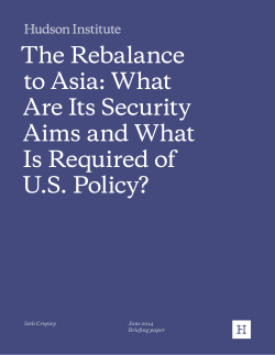 The Rebalance to Asia: What Are Its Security Aims