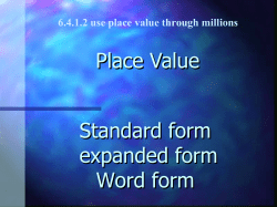 Place Value Forms