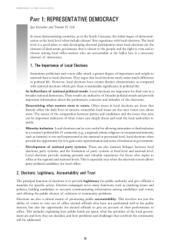 PART 1: REPRESENTATIVE DEMOCRACY