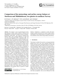 Comparison of the meteorology and surface