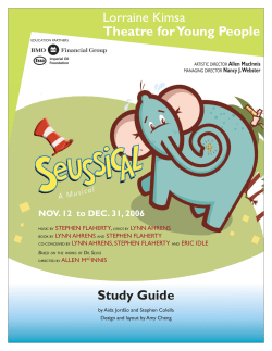Seussical Study Guide - Young People`s Theatre