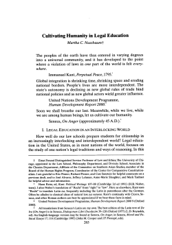 Cultivating Humanity in Legal Education