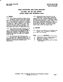 Fixed Capacitors and Fixed Resistors (KS