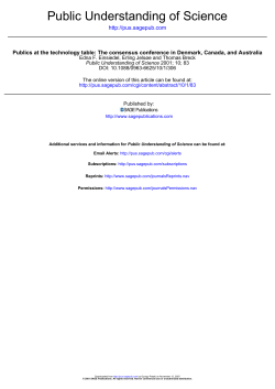 Public Understanding of Science