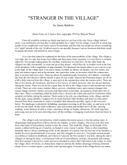 Stranger in the Village