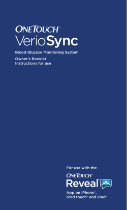 OneTouch&reg; Verio&reg;Sync Owner`s Booklet US English