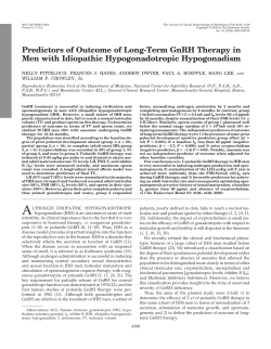 Predictors of Outcome of Long-Term GnRH