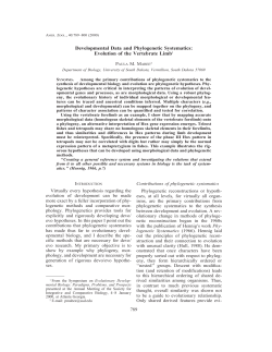 Developmental Data and Phylogenetic Systematics