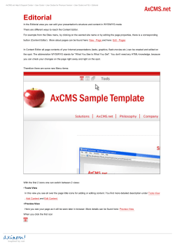 Editorial - AxCMS.net