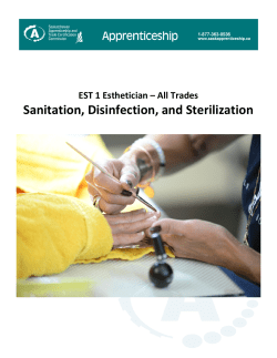 EST 1 Sanitizing, Disinfecting, and Sterilizing