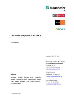 Cost of non-completion of the TEN-T