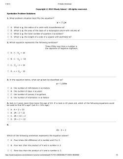 Copyright &copy; 2013 Study Island - All rights reserved. Symbolize