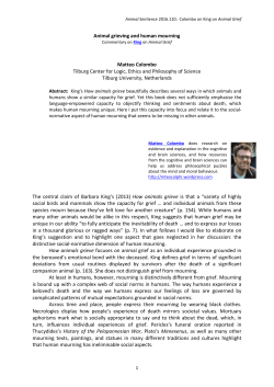 Animal grieving and human mourning