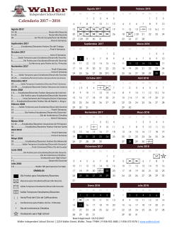 2015-2016 Calendar Spanish