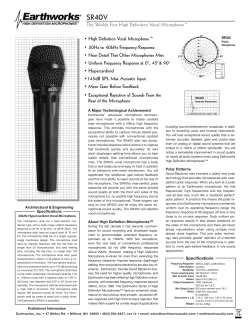 High Definition Vocal Microphone&trade; &bull; 30Hz to