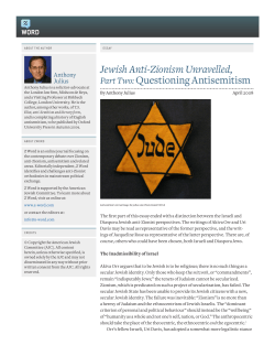 Jewish Anti-Zionism Unravelled, Part Two