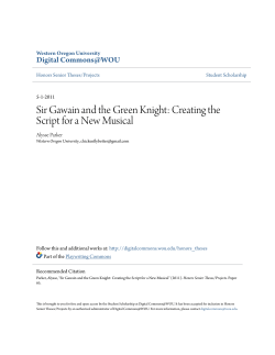 Sir Gawain and the Green Knight: Creating the Script for a New