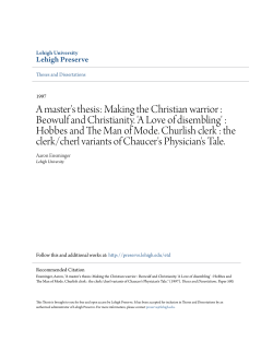 Making the Christian warrior : Beowulf and