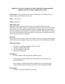 Five Lessons to Prepare for Calculator Applications Contest