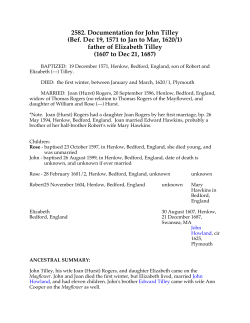 Docum John Tilley - The Documented Genealogy of Curtis Lynn Older