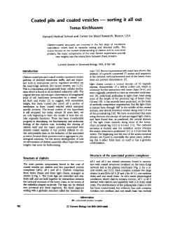 Coated pits and coated vesicles .
