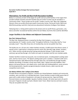 For-Profit and Non-Profit Recreation - San Mateo