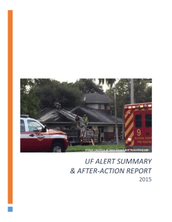 2015 UF Alert Summary  - UF Centers