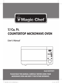 1.1 Cu. Ft. COUNTERTOP MICROWAVE OVEN