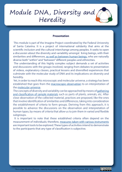 Module DNA, Diversity and Heredity - Projeto Imagine