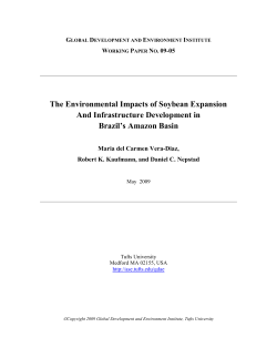 The Environmental Impacts of Soybean Expansion